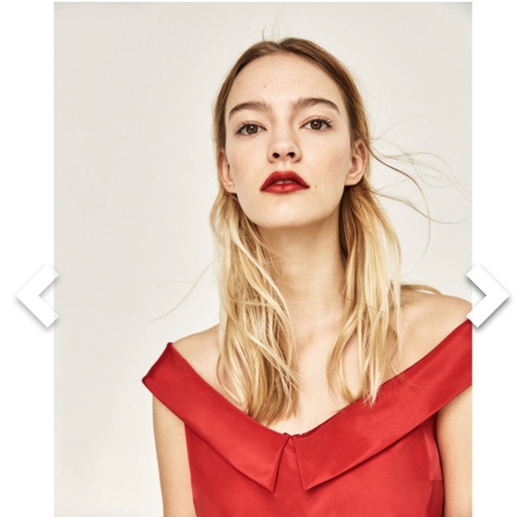 🎉 CLOSET CLEAROUT! NWOT - Zara Elegant Red Top - Picture 2 of 7